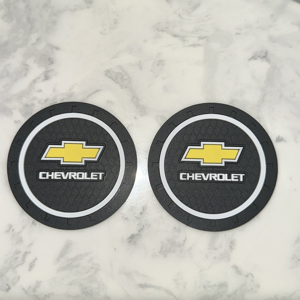 🆕 CHEVROLET Car Cup Holder Coasters